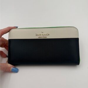 kate spade New York Green Multi Staci color block Verona continental wallet NWT